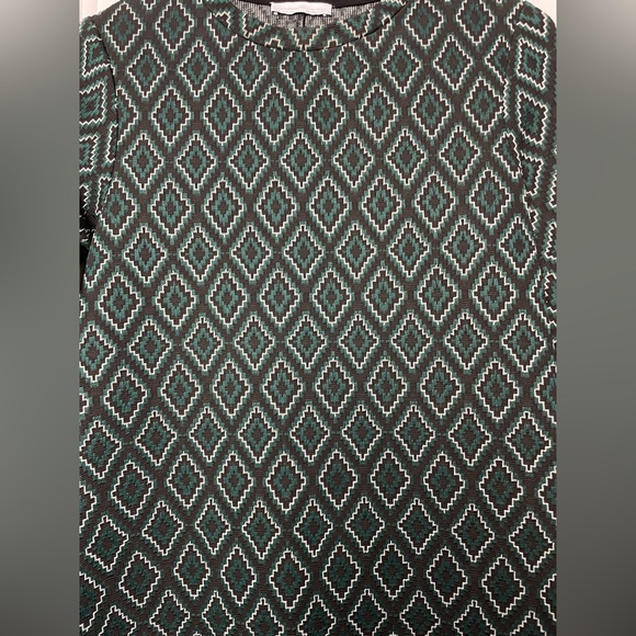 ZARA beautiful tribal patterned dress with green and black diamonds design - Picture 4 of 7